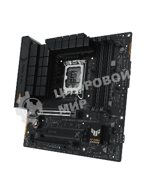 Материнская плата ASUS TUF GAMING B760M-BTF WIFI D4, LGA 1700, Intel B760, 4xDDR4, 4xSATA, 3xM.2, 1xPCIe 5.0 x16, 1xPCIe 4.0 x4, 1xPCIe x1, 1xUSB-A 3.2 Gen 2, 2xUSB-A 3.2 Gen 1, 4xUSB 2.0, 1xUSB-C 3.2 Gen 1, 1xUSB-C 3.2 Gen 2, 1x2.5Gb LAN, 3x3.5 мм, 7.1, 2.5Gb LAN, Wi-Fi 6, Bluetooth 5.2, mATX