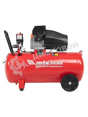 Компрессор воздушный КК-2200/100, 2,2 кВт, 350 л/мин, 100 л, прямой привод, масляный MTX