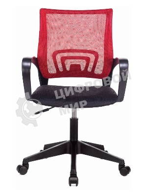 Кресло Бюрократ CH-695NLT красный/черный, сетка/ткань, 120 кг, механизм качания