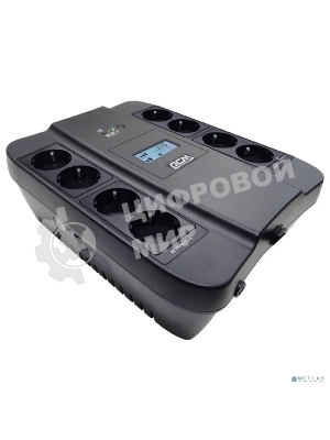 Источник бесперебойного питания Powercom SPIDER, Интерактивная, 900 ВА/540 Вт, Tower, Schuko, LCD, Serial+USB, USB
