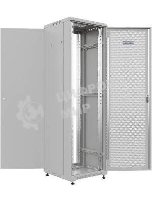 Шкаф коммутационный NTSS Премиум (NTSS-R42U6060PD) напольный 42U 600x600 мм пер. дв. перфор. металл 900 кг серый 510 мм 86 кг IP20 металл