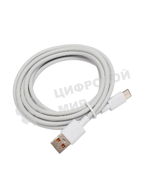 Кабель USB2.0 Cablexpert CC-USB2-AMCM-66W-1.8M-W, AM/Type-C, 6A, 66Вт, QC3.0, 1.8м, медь, белый, пакет