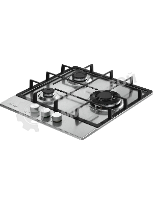 Газовая варочная панель Monsher High-Tech, 44 см, автоматический электроподжиг, газ-контроль, форсунки под сжиженый газ, SABAF конфорки, чугунные решетки, нержавеющая сталь