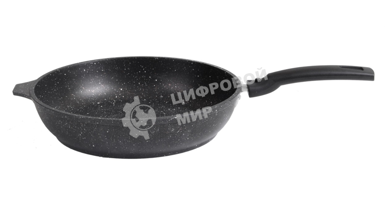Сковорода Kukmara 220/50 мм со съемной ручкой АП (темный мрамор) СМТ222а