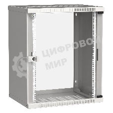 Шкаф монтажный ITK LINEA WE (LWE3-15U64-GF) 15U 600x450мм пер.дв.стекл 50кг серый 400мм 200град. 715мм IP20