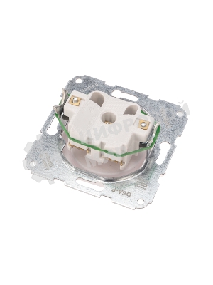 Розетка Kranz 1-ая DEA керамика б/з с/у 10А мех. белый (1/10/120)