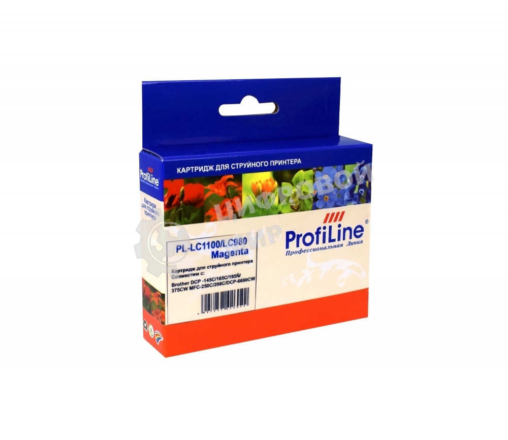 Картридж струйный для принтеров Brother PL-LC1100/LC980M DCP -145C/165C/195С/375CW MFC-250C/290C/DCP-6690CW Magenta водн ProfiLine