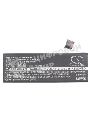 Аккумулятор CameronSino CS-IPH520SL дляiPhone 5C3.8V, 1500mAh, 5.70Wh