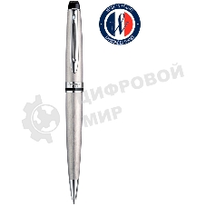 Ручка шариковая Waterman Expert 3 (CWS0952100) Stainless Steel CT M, синие чернила, подарочная коробка, сменный стержень, 1 стержень, круглая, 1 цвет