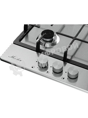 Газовая варочная панель Monsher High-Tech, 44 см, автоматический электроподжиг, газ-контроль, форсунки под сжиженый газ, SABAF конфорки, чугунные решетки, нержавеющая сталь