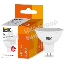 Лампа cветодиодная IEK LLE-MR16-7-230-30-GU5 ECO MR16 софит 7Вт 230В 3000К GU5.3