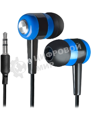 Наушники проводные Defender Basic 616 черный/синий, внутриканальные, Jack 3.5 мм