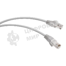 Патч-корд WRline WR-PC-RJ45-UTP-5E-1.5-GY UTP RJ-45 вил.-вилка RJ-45 кат.5E 1.5м серый LSZH (уп.:1шт)