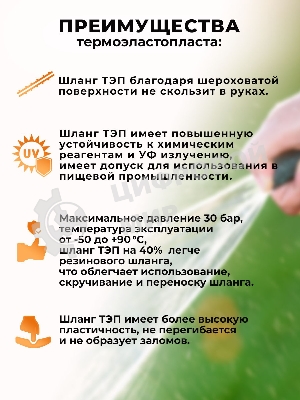 Шланг резиновый армир. 18х23-1 0-ВГ ТЭП бухта 50м черный Вихрь 73/7/2/3