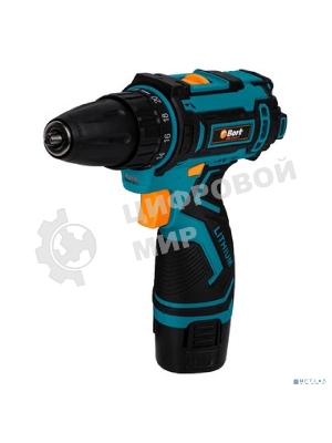 Дрель-шуруповерт Bort BAB-12x2Li-F, 12 В, 1,5 Ач, 36 Нм, щеточный