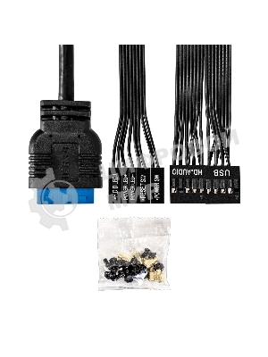 Компьютерный корпус Minitower ExeGate BAA-308U2-UNS450 (mATX, БП UNS450 с вент. 12см, 1хUSB/2хUSB 3.0, HD Audio, черный)
