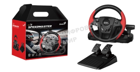 Контроллер для игровых симуляторов Genius SpeedMaster (гоночный руль и педали для PS3/PS4 и ПК)