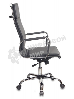 Кресло руководителя Бюрократ CH-993/grey серый, искусственная кожа, крестовина хром