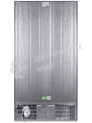 Холодильник Maunfeld MFF177NFSB черный глянц. двухкамерный 263/170л морозилка сбоку, No Frost, Side by Side