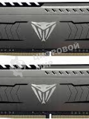Оперативная память Patriot Viper Steel, DDR4, 64GB (2x32GB), 3200MHz, CL16, DIMM, радиатор, черный