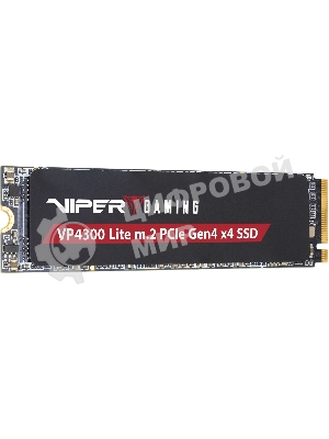 Накопитель SSD Patriot Viper VP4300 Lite, 1Tb, PCIe 4.0 x4, M.2 2280, NVMe, R/W 7400/6400, с радиатором