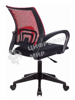 Кресло Бюрократ CH-695NLT красный/черный, сетка/ткань, 120 кг, механизм качания