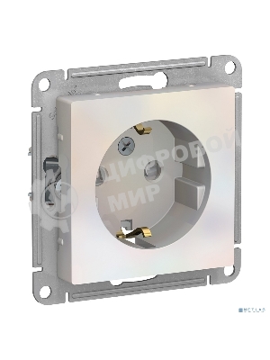 Механизм розетки 1-м СП AtlasDesign с заземл. защ. шторки 16А жемчуг SchE ATN000445