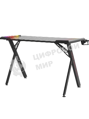 Стол игровой Defender Gamer RGb, подвес круж+гарн., черный, 120