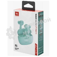 Наушники TWS JBL Wave Beam мятный, внутриканальные, Bluetooth, влагозащита IP54, быстрая зарядка