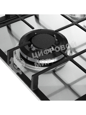 Газовая варочная панель Monsher High-Tech, 44 см, автоматический электроподжиг, газ-контроль, форсунки под сжиженый газ, SABAF конфорки, чугунные решетки, нержавеющая сталь
