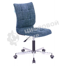 Кресло Бюрократ CH-330M/LT-27 темно-синий, экокожа, 120 кг, механизм качания, без подлокотников