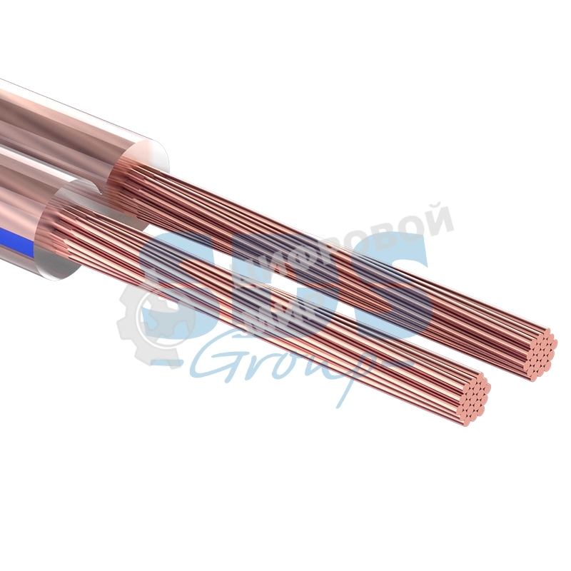 Кабель акустический Rexant 2х0,75 м м², прозрачный BLUELINE, мини-бухта 20 м