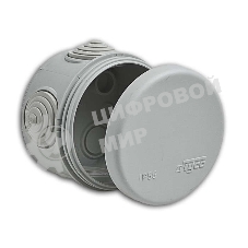 Рувинил 67020 Тусо.Коробка расп. для о/п, D = 70 мм, Н = 50 мм, 4 ввода, IP55 (св.-серая)