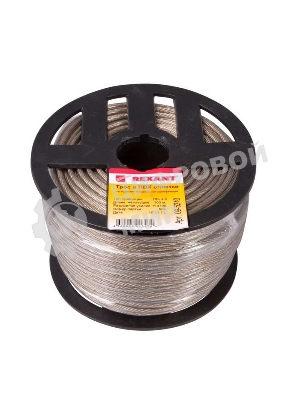 Трос стальной Rexant в ПВХ изоляции d=4.0 мм, катушка 100 метров