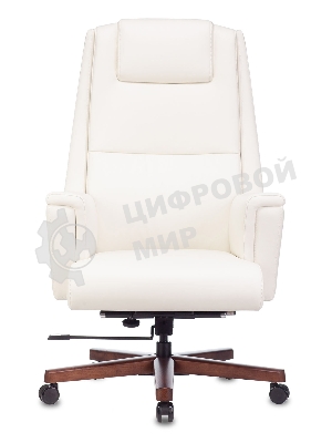 Кресло Бюрократ DUKE белый, кожа