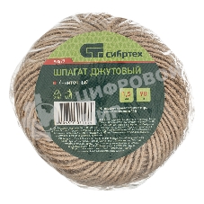 Шпагат джутовый Сибртех 1,5 мм, L 90 м, 4-ниточный,