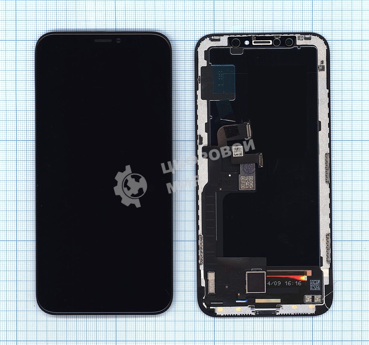 Дисплей для Apple iPhone X в сборе с тачскрином (OLED HE) черный