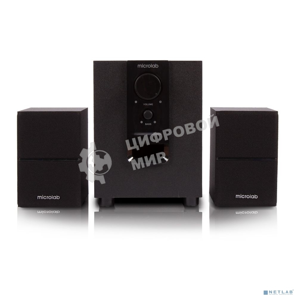 Колонки MICROLAB M-106BT черный 2,5 Вт x2 + 5 Вт, Гармонические искажения: < 0,5% (1 Вт 1 кГц), Частотная характеристика: 35 Гц - 20 кГц, Отношение сигнал/шум: > 70 дБ, Разделение каналов: >40 дБ