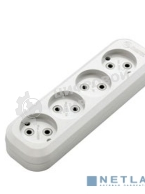 Колодка удлинителя 4 гнезда без заземления Makel