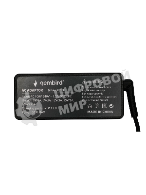 Блок питания Gembird для ноутбуков NPA-DC10, PD3.0, 65Вт, штекер Type-C