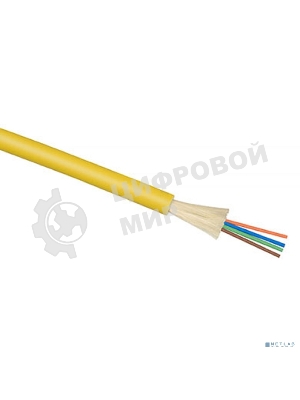 Кабель ВО Cabeus Tight Buffer, 4хОВ, OS2 G.652, LSZH, Ø 5мм, внутри зданий, желтый