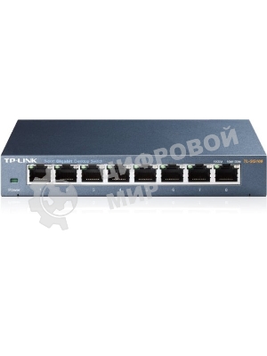 Коммутатор TP-Link SMB TL-SG108 8-port Desktop Gigabit Switch, 8 10/100/1000M RJ45 ports,metal case