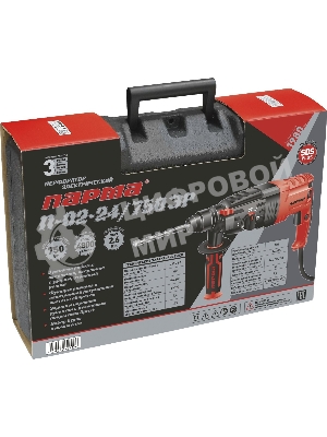 Перфоратор Парма П-02-24/750ЭР патрон:SDS-plus уд.:2.6Дж 750Вт (кейс в комплекте)