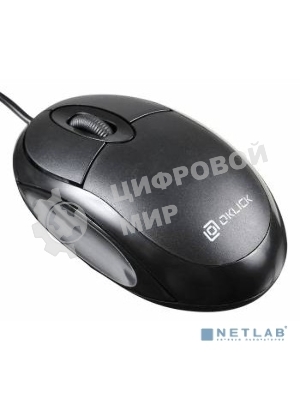 Мышь проводная Oklick 105S черный, 800 dpi, USB, кнопки - 3