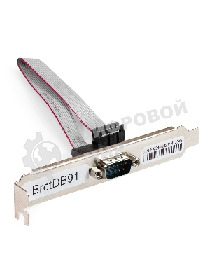 Планка портов в корпус 1xCOM ExeGate BrctDB91 (Com 10-pin (F) --> RS232 DB9 Male, кабель 20 см)
