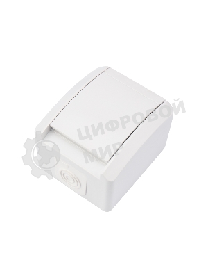 Розетка одноместная Kranz INDUSTRIAL IP54 с заземлением, о/у, белая