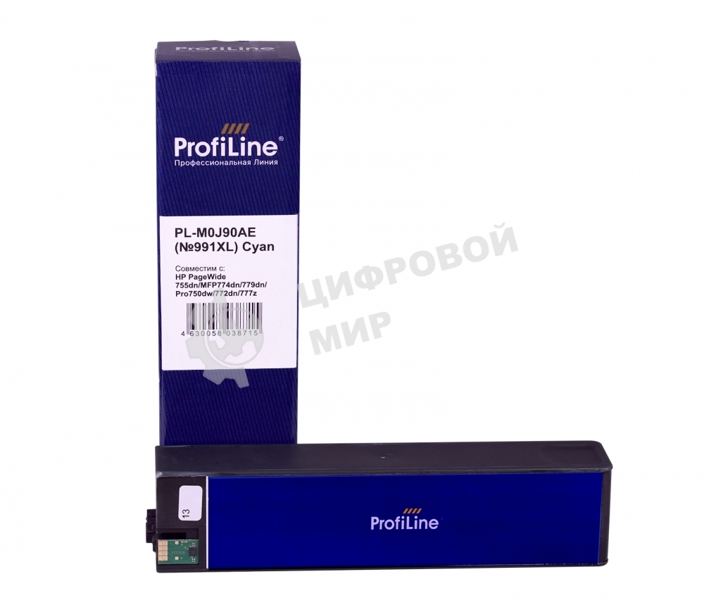 Картридж струйный ProfiLine PL-M0J90AE (№991XL) для принтеров HP PageWide 755dn/MFP774dn/779dn/Pro750dw/772dn/777z с чернилами Cyan
