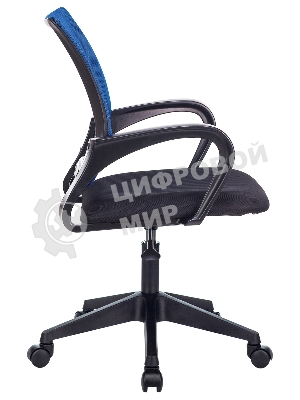 Кресло Бюрократ CH-695NLT синий/черный, сетка/ткань, 120 кг, механизм качания