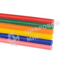 Клеевые стержни Rexant, Ø7 мм, 100 мм, цветные, 12 шт., блистер