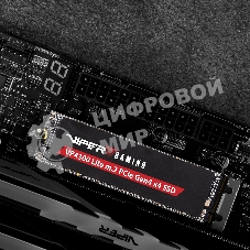Накопитель SSD Patriot Viper VP4300 Lite, 1Tb, PCIe 4.0 x4, M.2 2280, NVMe, R/W 7400/6400, с радиатором
